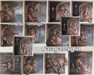 Jual Jalan Salib Tembaga 14 Pemberhentian – Relief Via Dolorosa Eksklusif & Custom Gereja