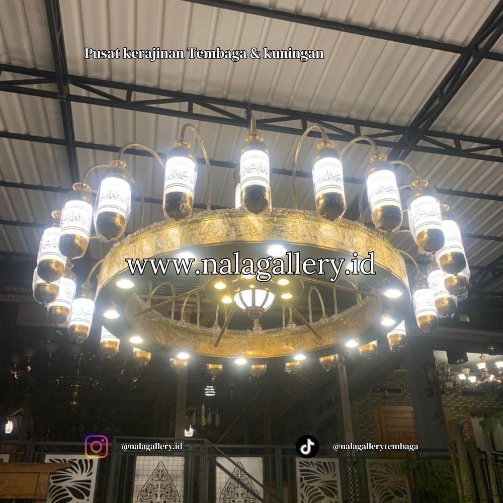lampu tembaga custom Boyolali dengan finishing antique klasik
