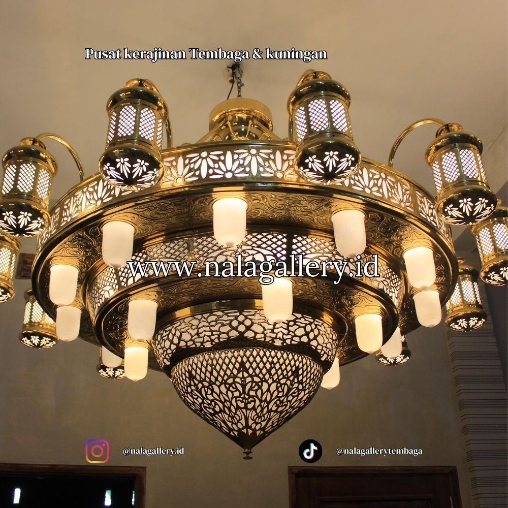 model lampu gantung tembaga terbaru Boyolali untuk dekorasi mewah