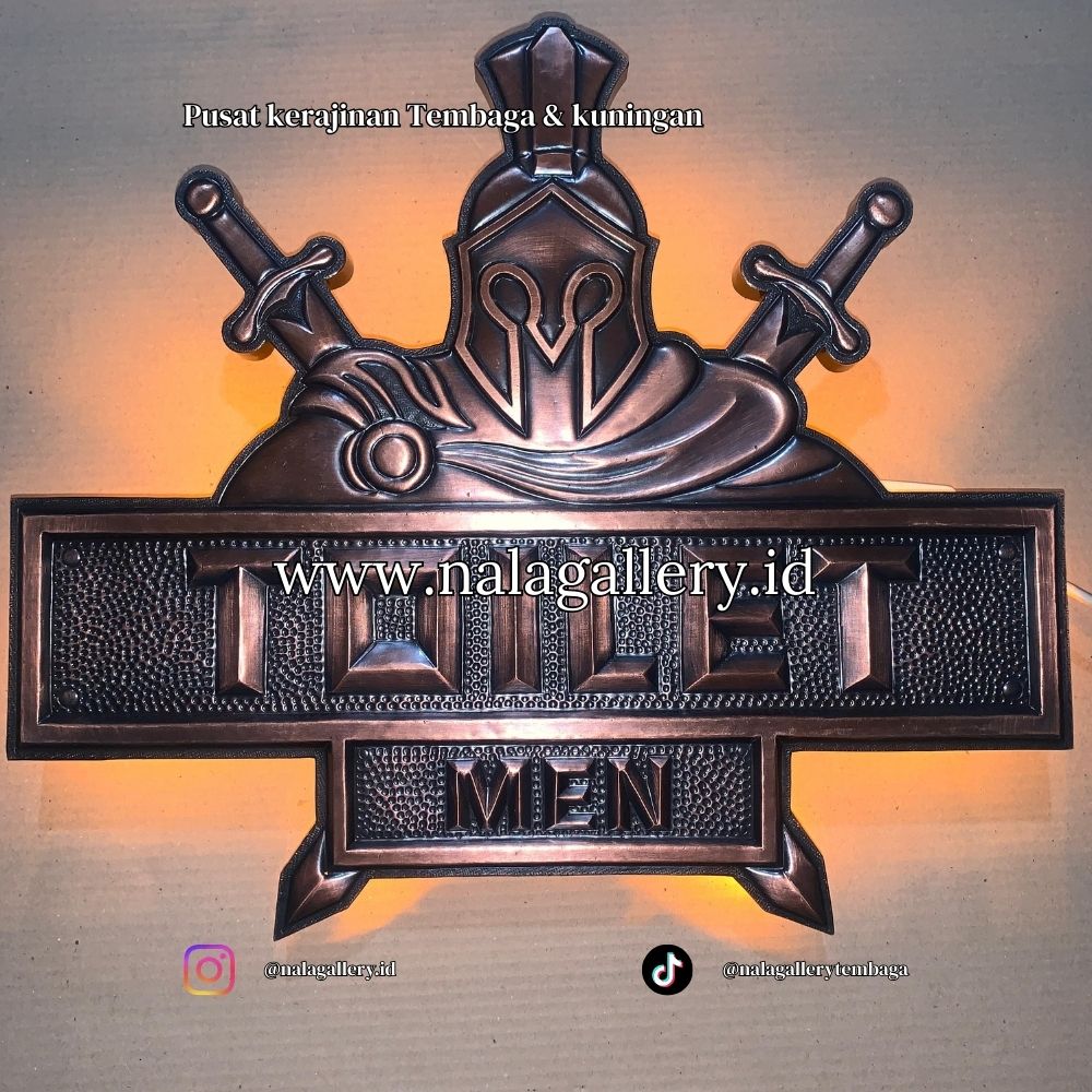 Set Dekorasi Spartan Tembaga : Patung Tembaga, Relief Tembaga, Logo Tembaga