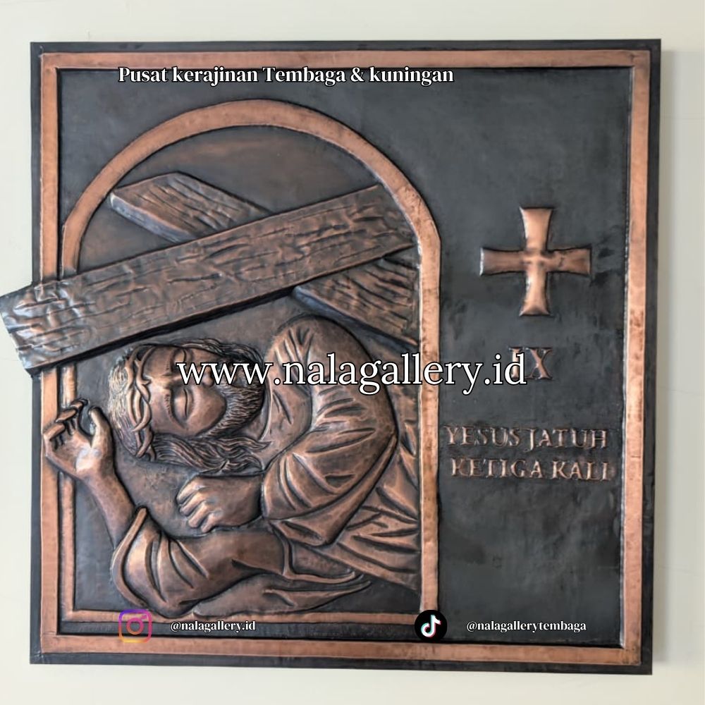 relief set tembaga salib