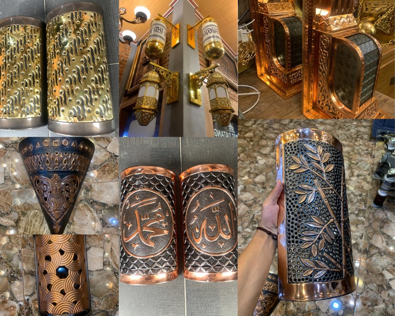 lampu dinding tembaga